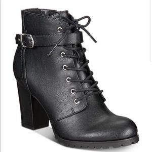 Style and co lace up ankle combat booties
